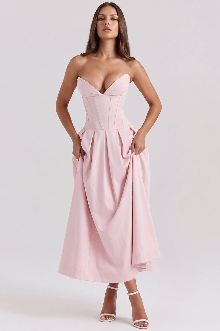Amalfi Midi Dress - Pink