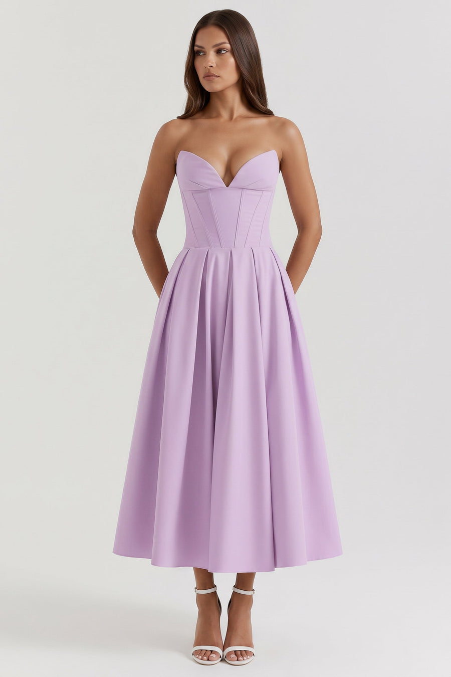 Amalfi Midi Dress - Violet