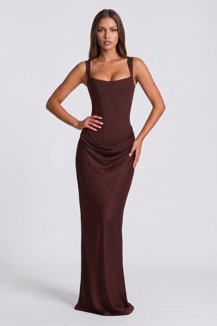 Eleonora Maxi Dress - Chocolate