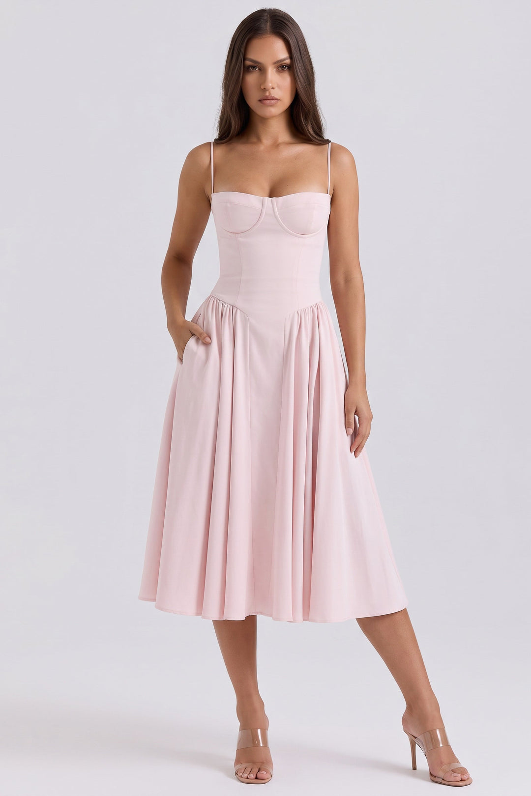Francesca Midi Dress - Light Pink
