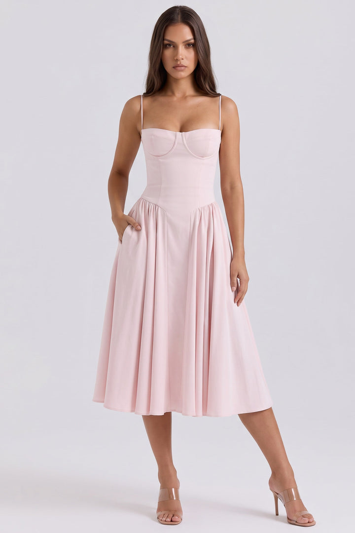 Francesca Midi Dress - Light Pink