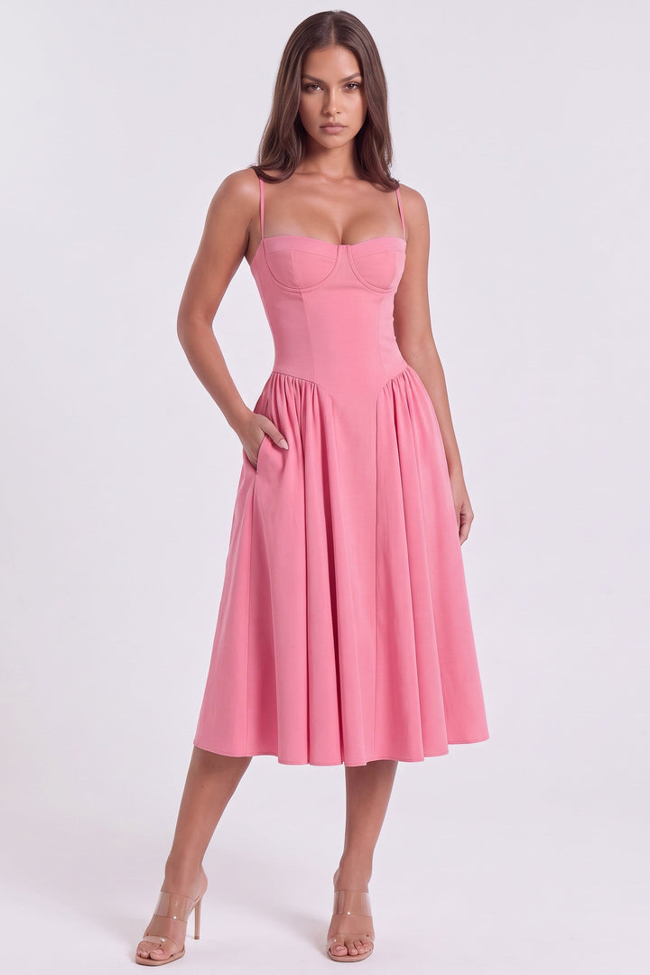 Francesca Midi Dress - Pink