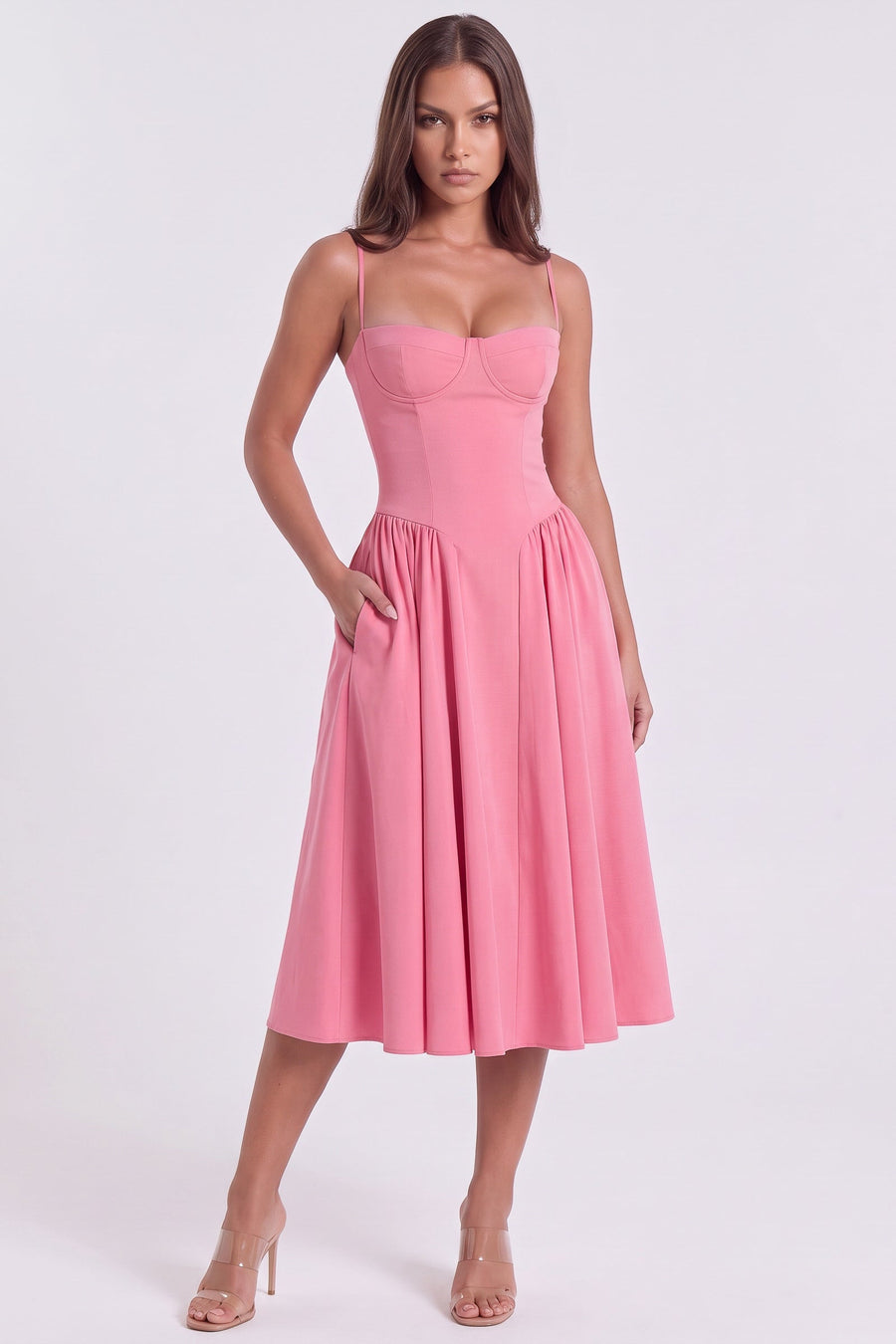 Francesca Midi Dress - Pink