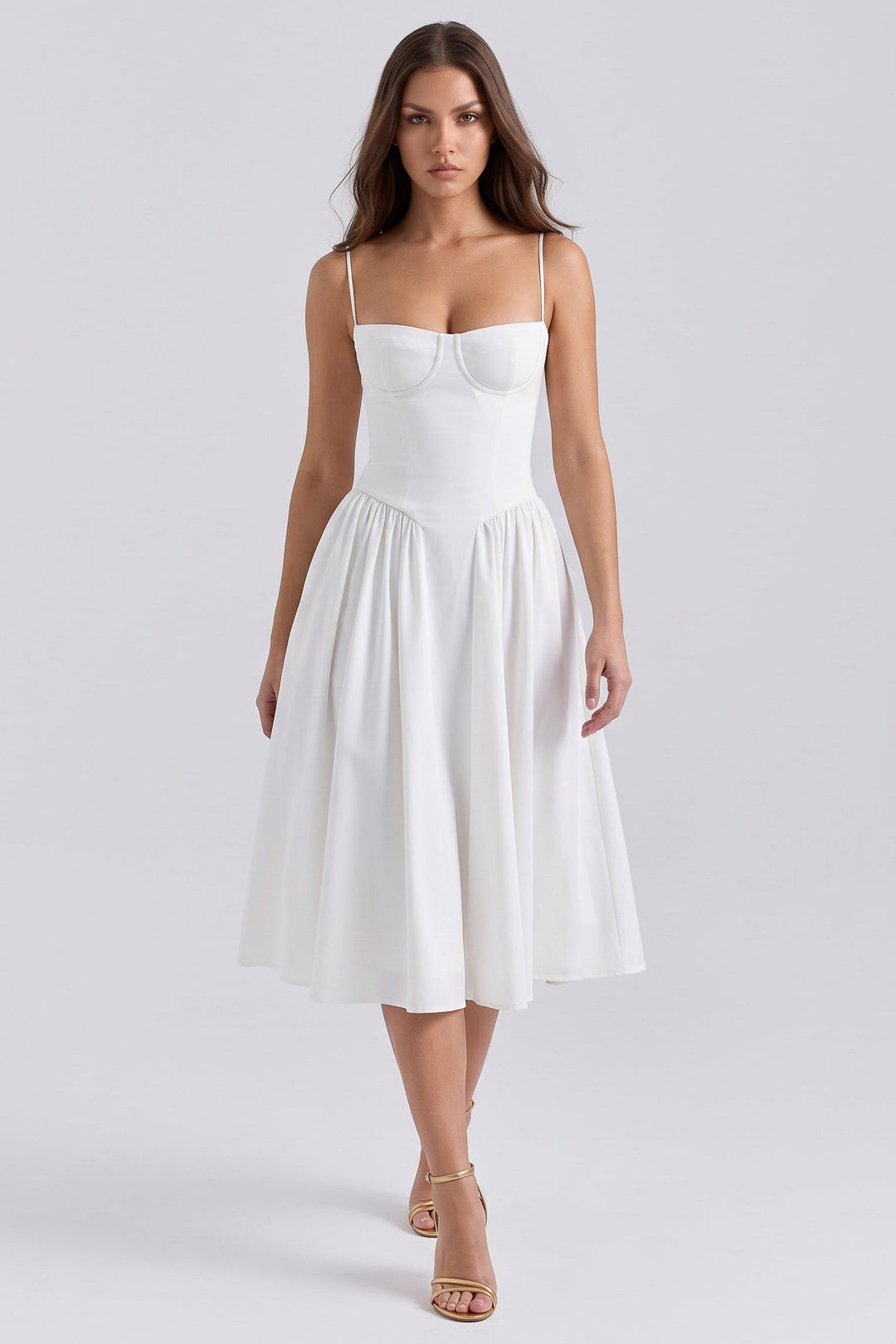 Francesca Midi Dress - White