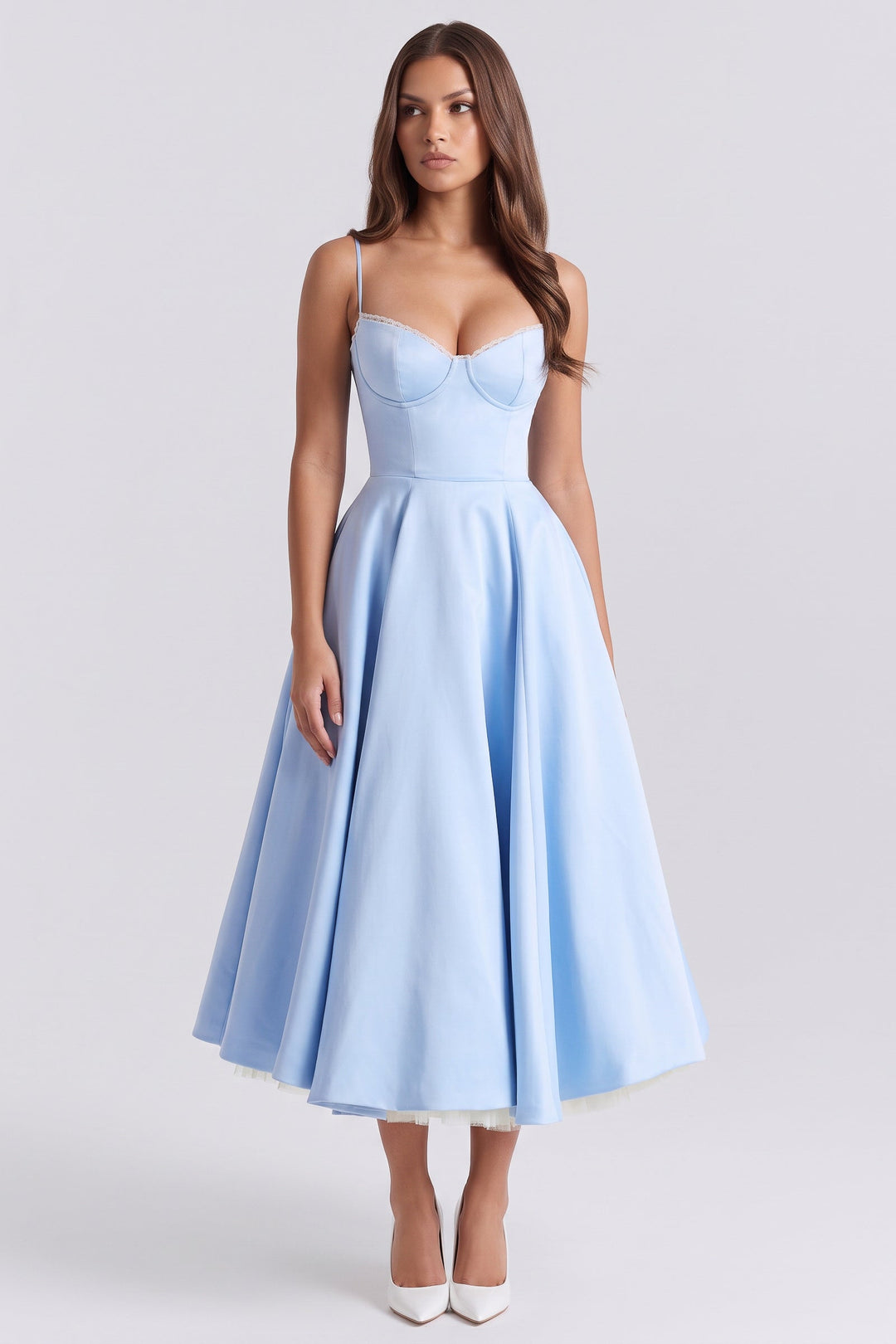 Selene Midi Dress - Baby Blue