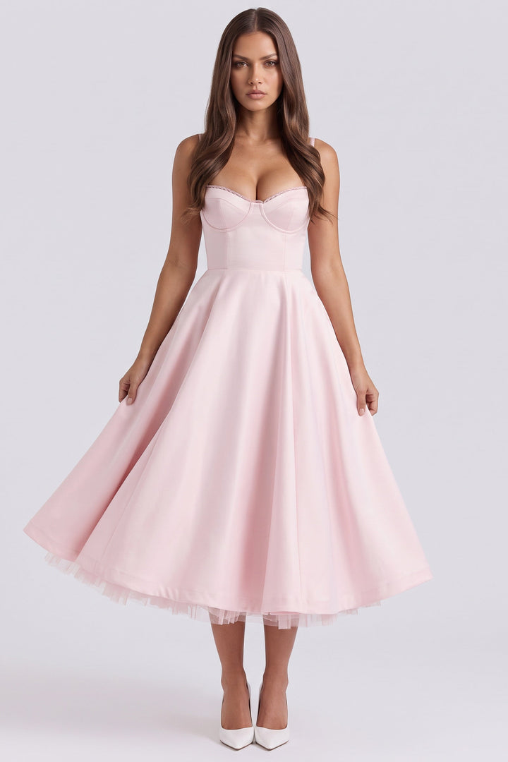 Selene Midi Dress - Blush Pink