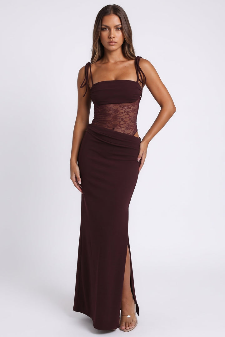 Valeria Maxi Dress - Burgundy