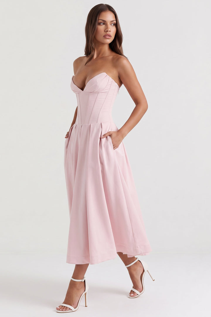 Amalfi Midi Dress - Pink