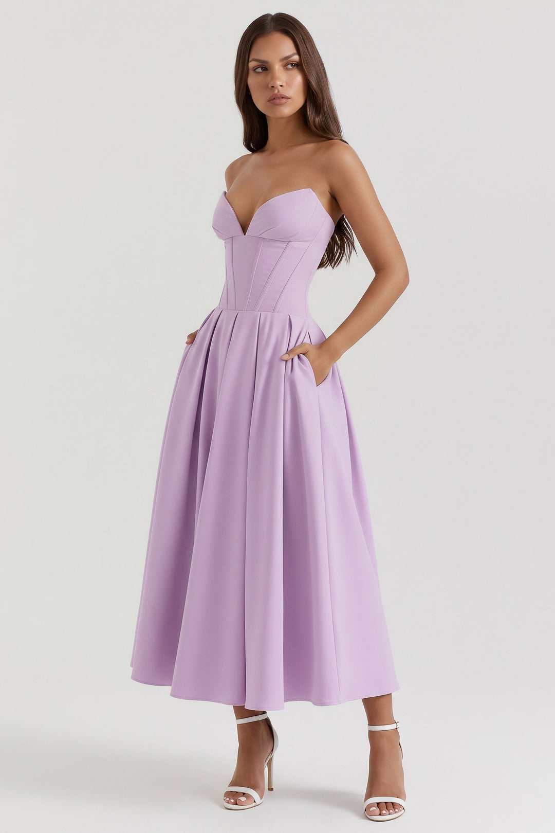 Amalfi Midi Dress - Violet