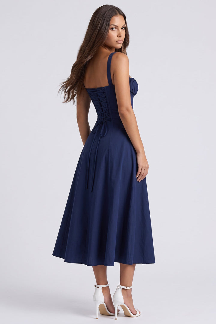 Aurora Midi Dress - Dark Blue