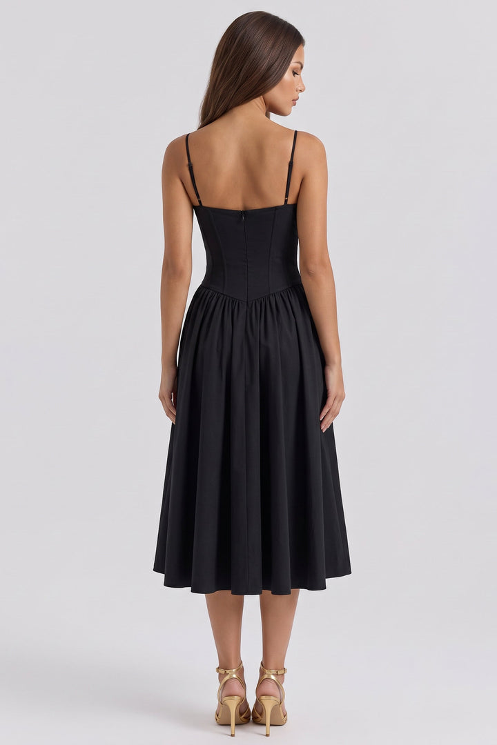 Francesca Midi Dress - Black