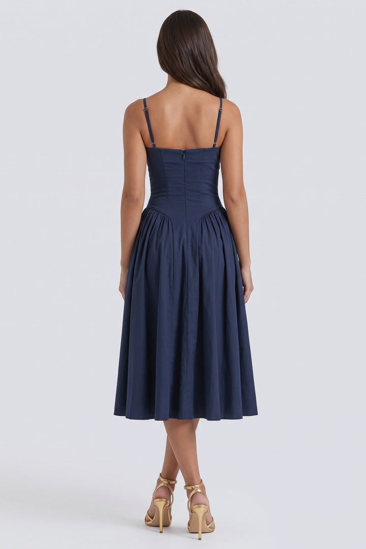 Francesca Midi Dress - Navy