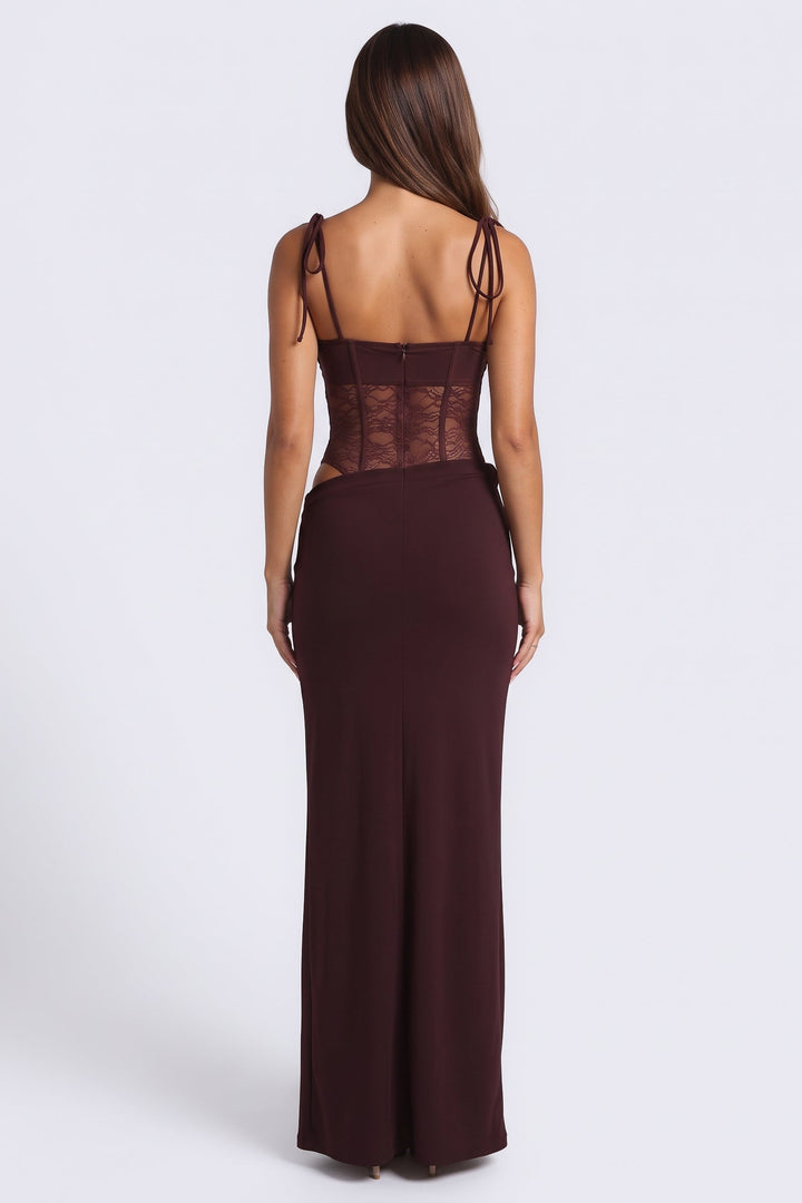 Valeria Maxi Dress - Burgundy