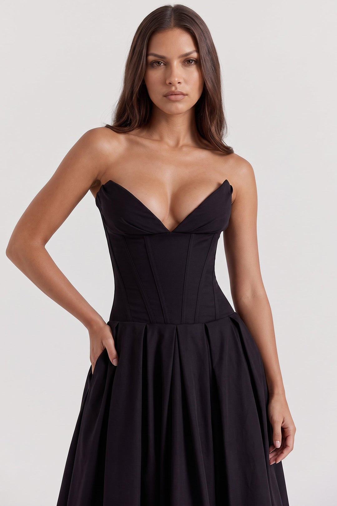 Amalfi Midi Dress - Black