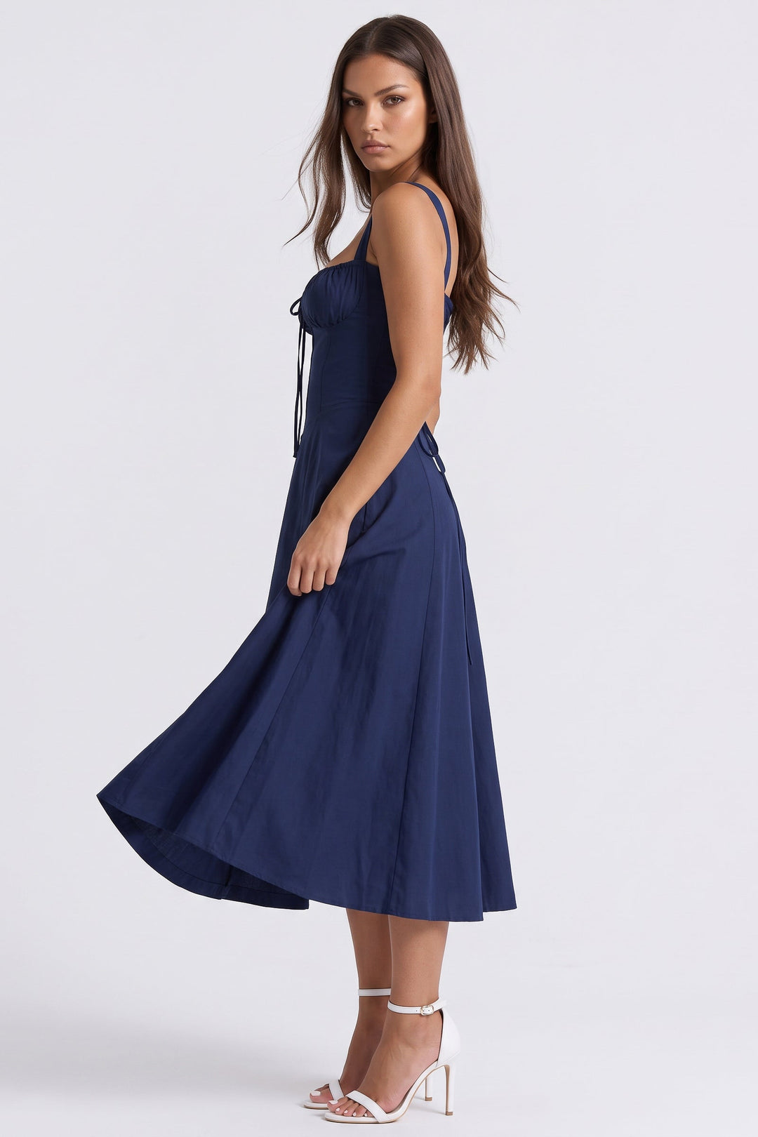 Aurora Midi Dress - Dark Blue
