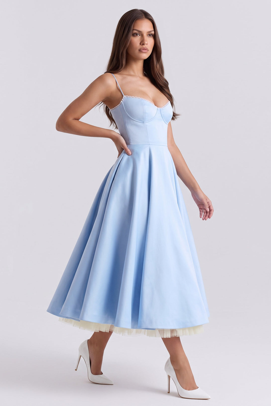 Selene Midi Dress - Baby Blue