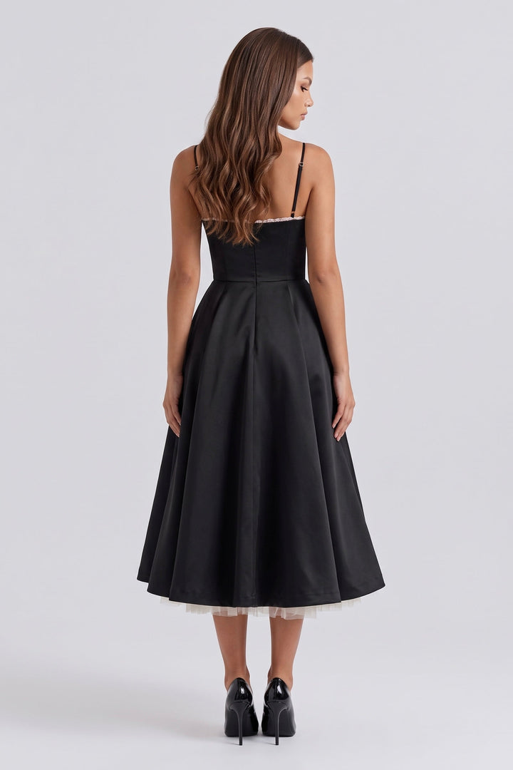 Selene Midi Dress - Black
