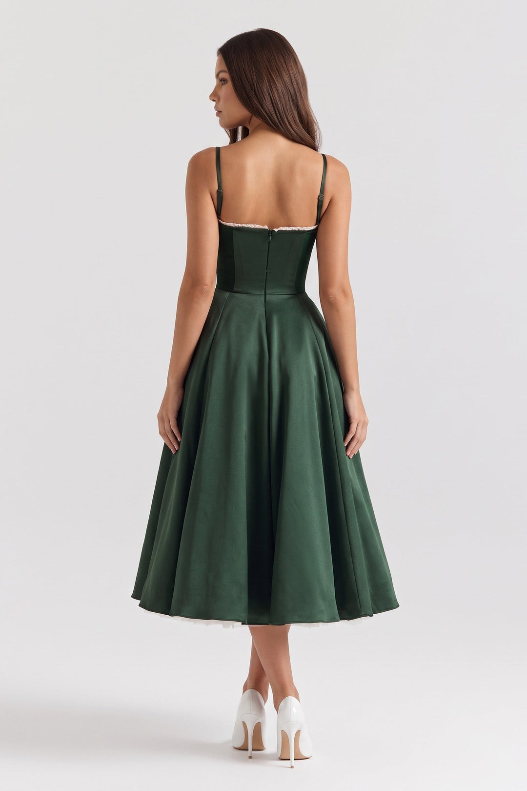 Selene Midi Dress - Forest Green