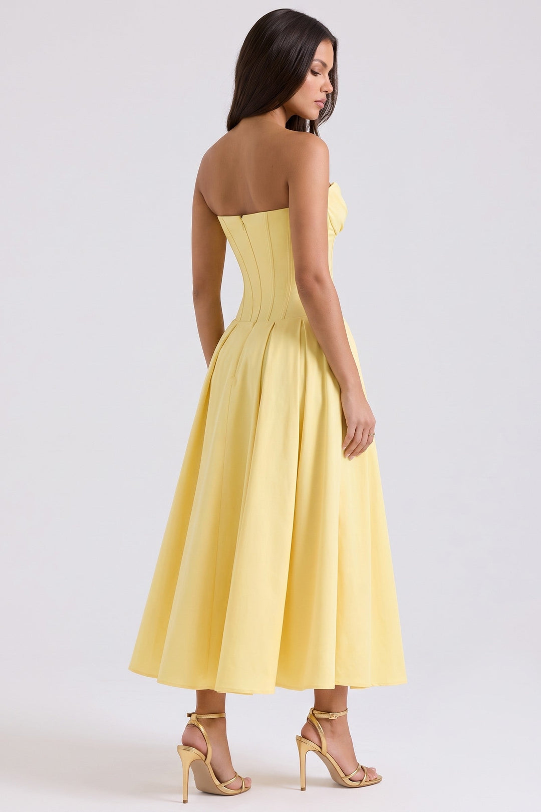 Amalfi Midi Dress - Light Yellow