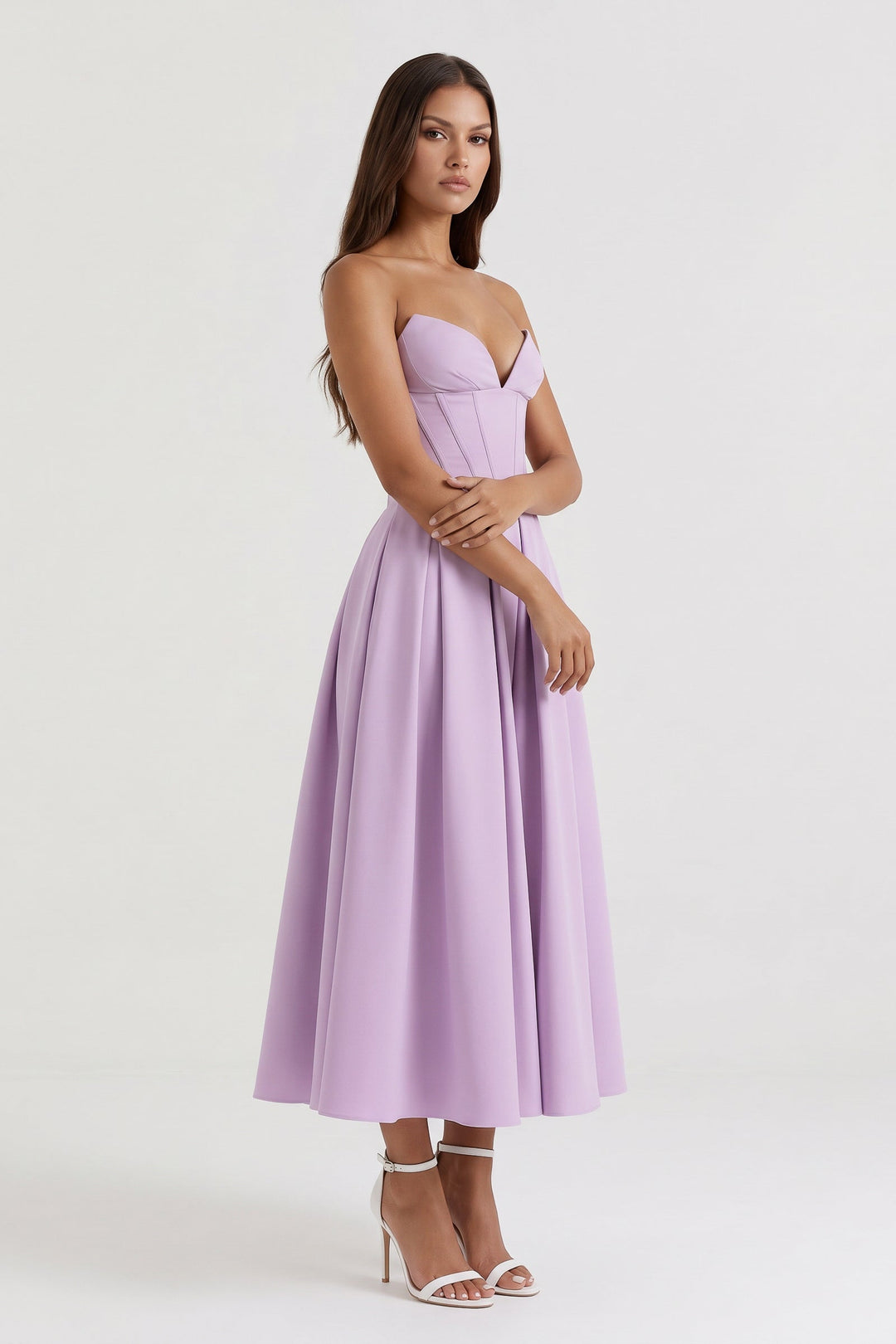 Amalfi Midi Dress - Violet