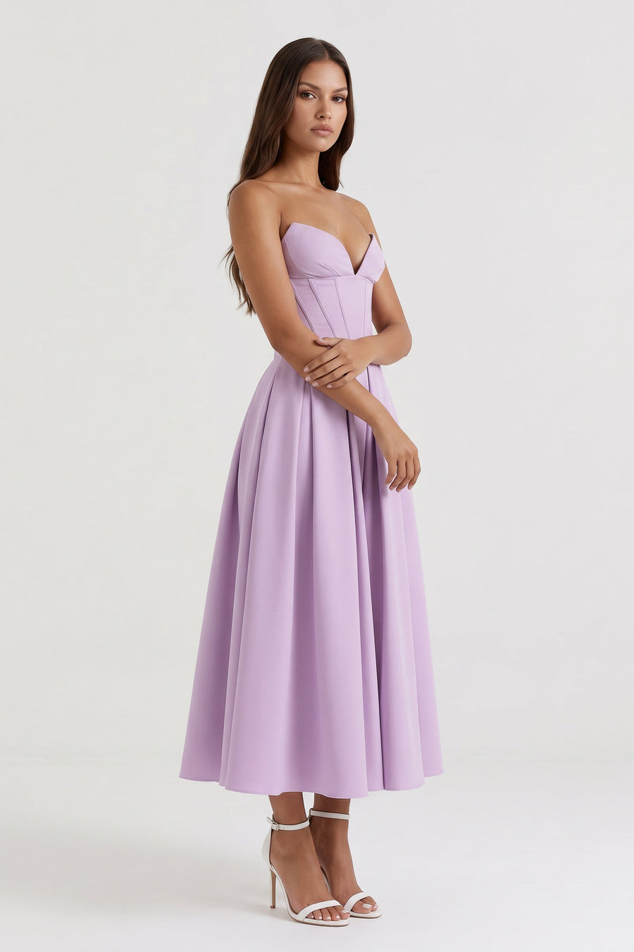 Amalfi Midi Dress - Violet