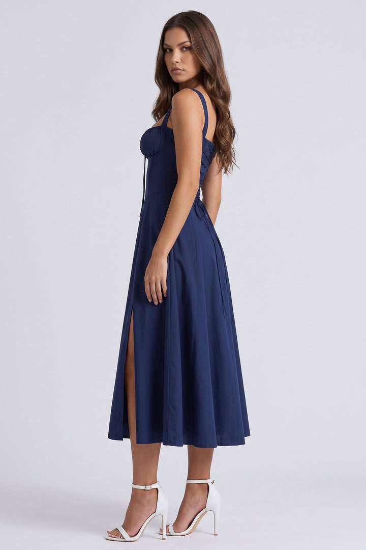 Aurora Midi Dress - Dark Blue
