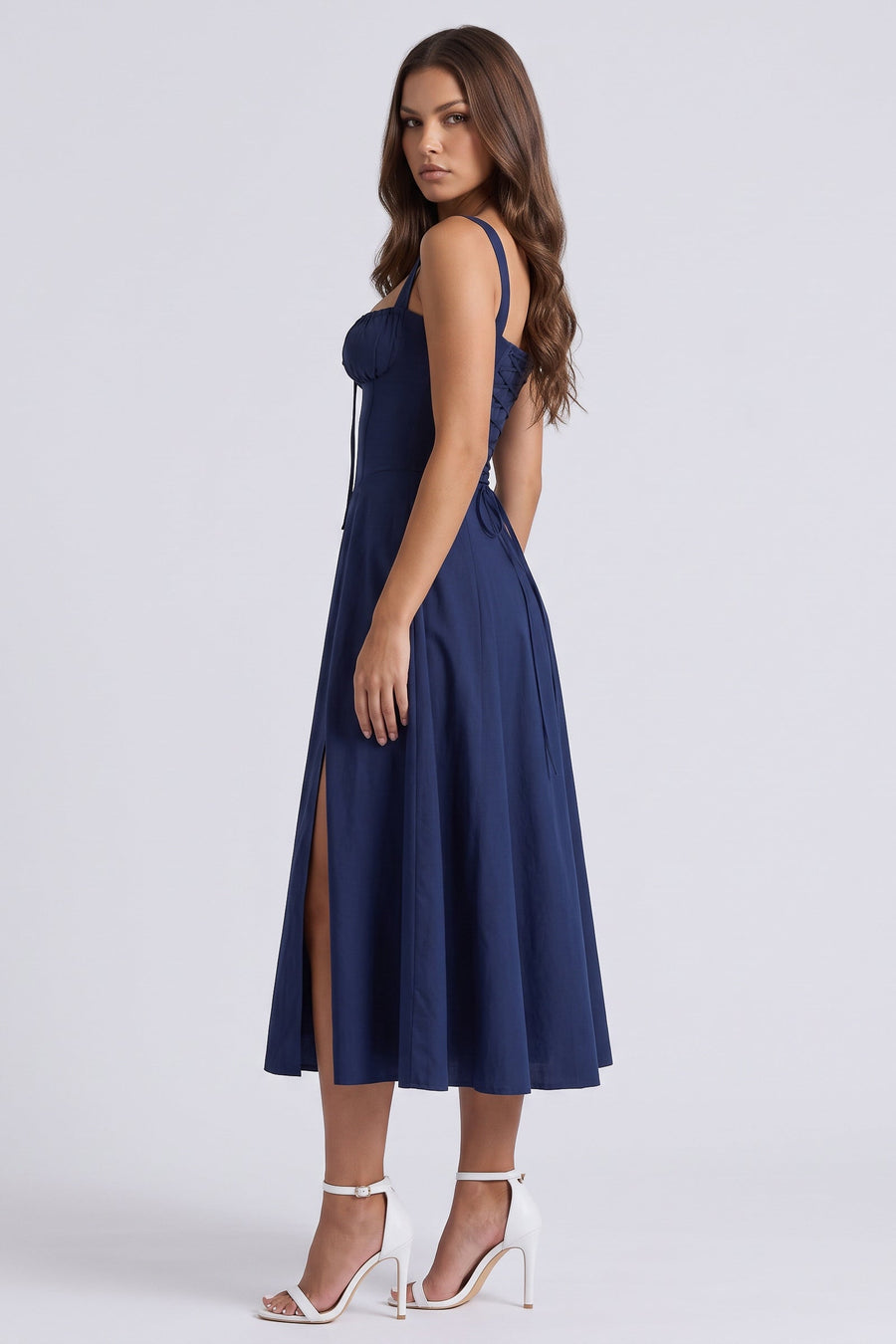 Aurora Midi Dress - Dark Blue