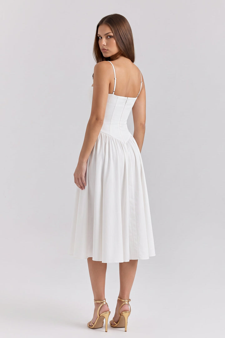 Francesca Midi Dress - White