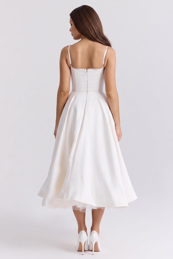 Selene Midi Dress - White