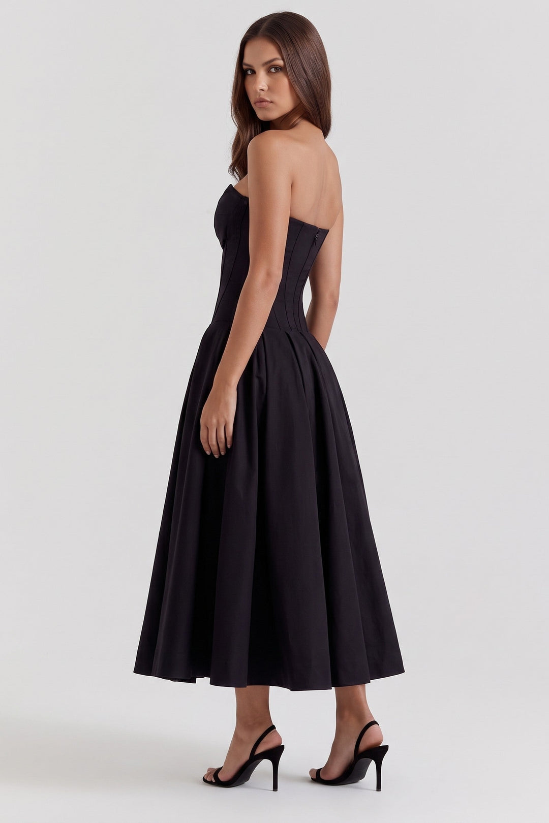 Amalfi Midi Dress - Black