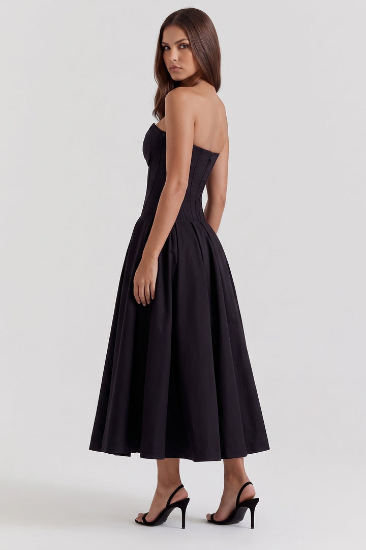 Amalfi Midi Dress - Black