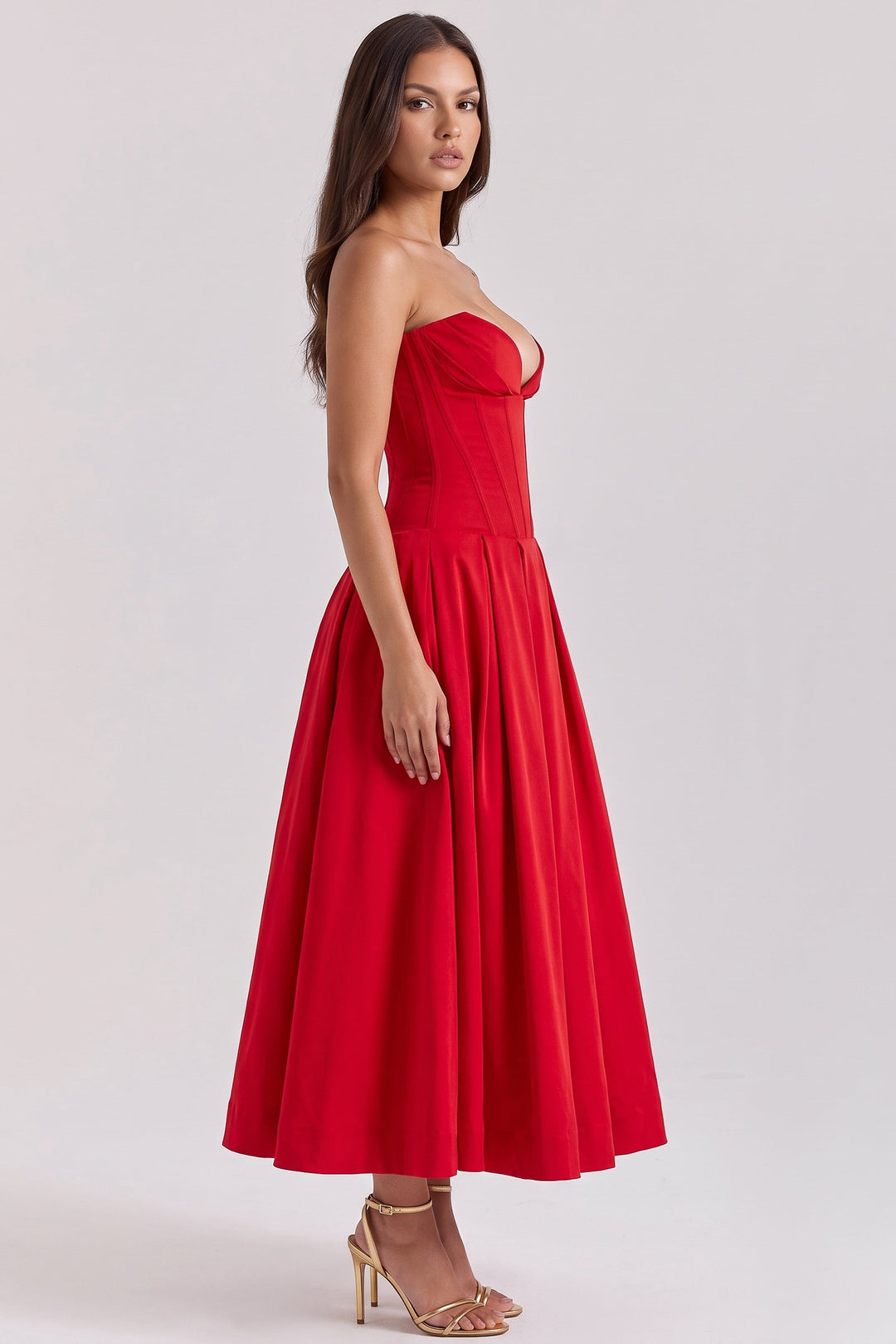 Amalfi Midi Dress - Red