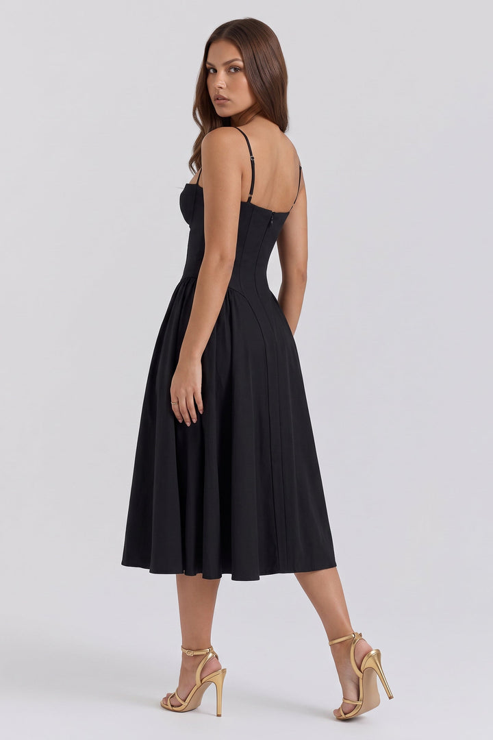 Francesca Midi Dress - Black