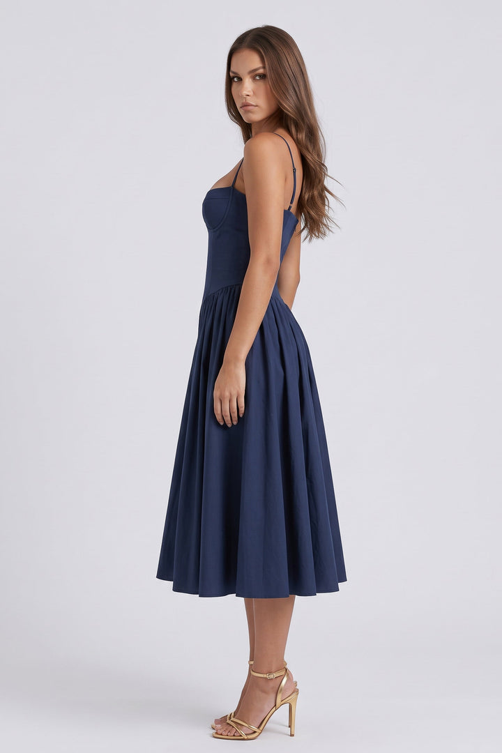 Francesca Midi Dress - Navy