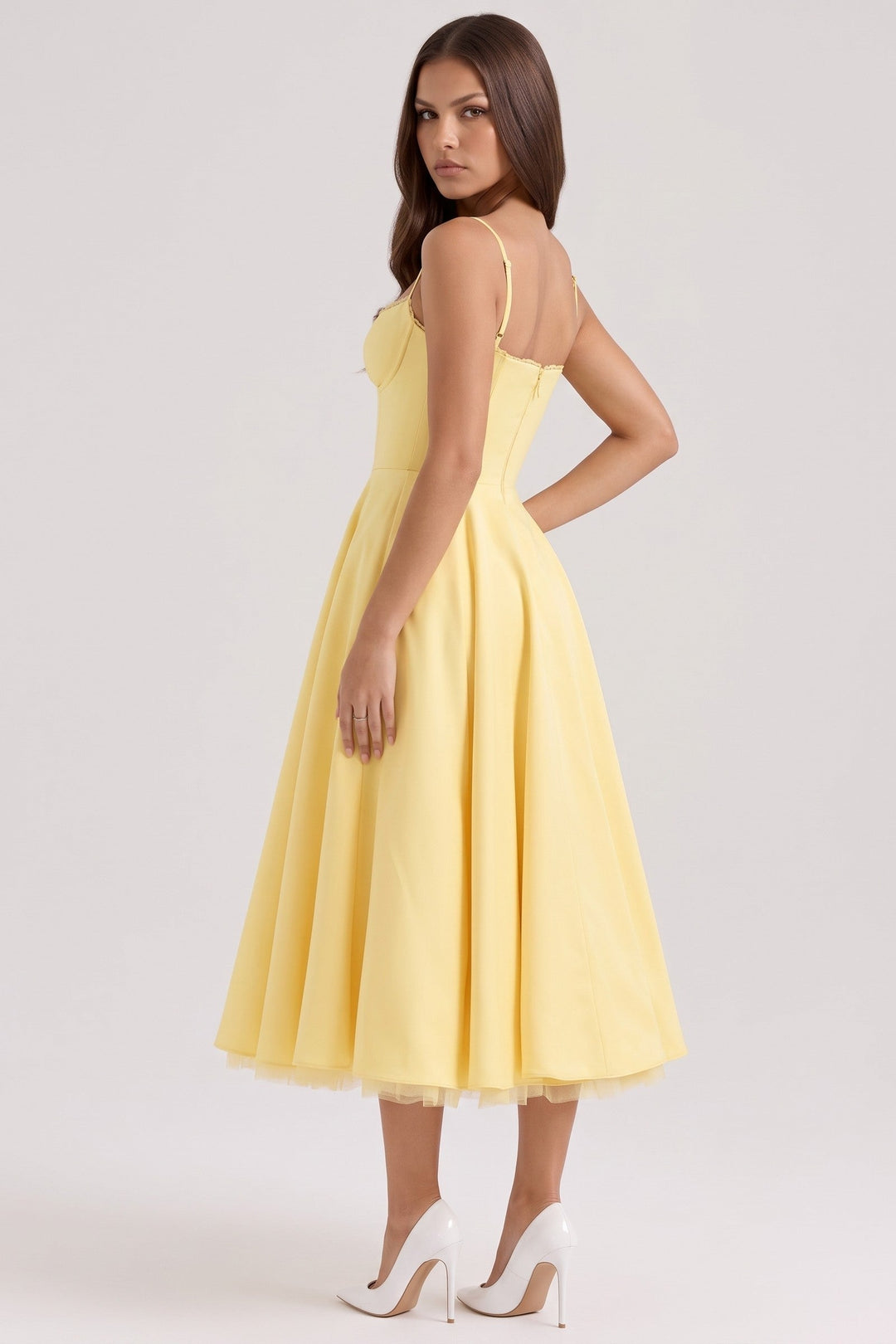 Selene Midi Dress - Butter Yellow