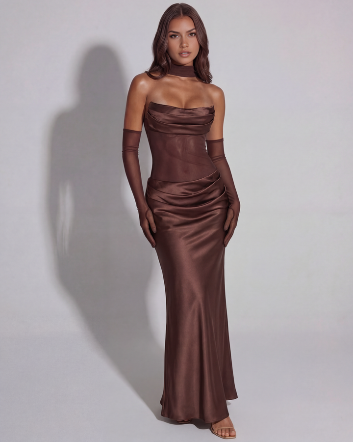 Vittoria Maxi Dress - Brown