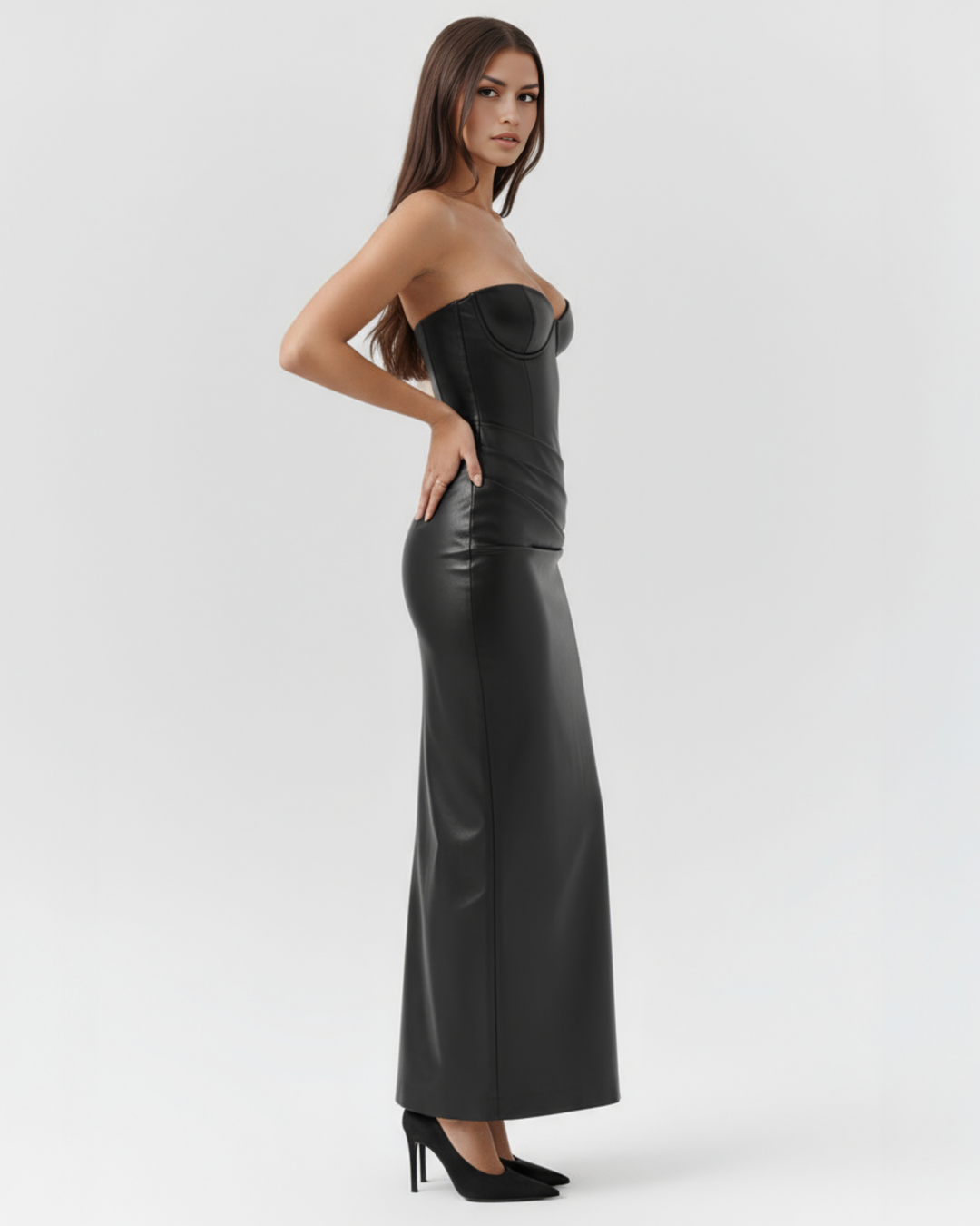 Vanessa Midi Dress - Black