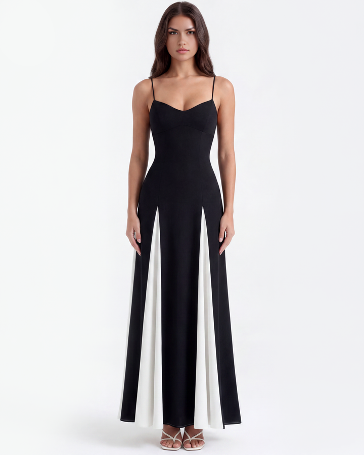 Porto Fino Midi Dress - Black &amp; White