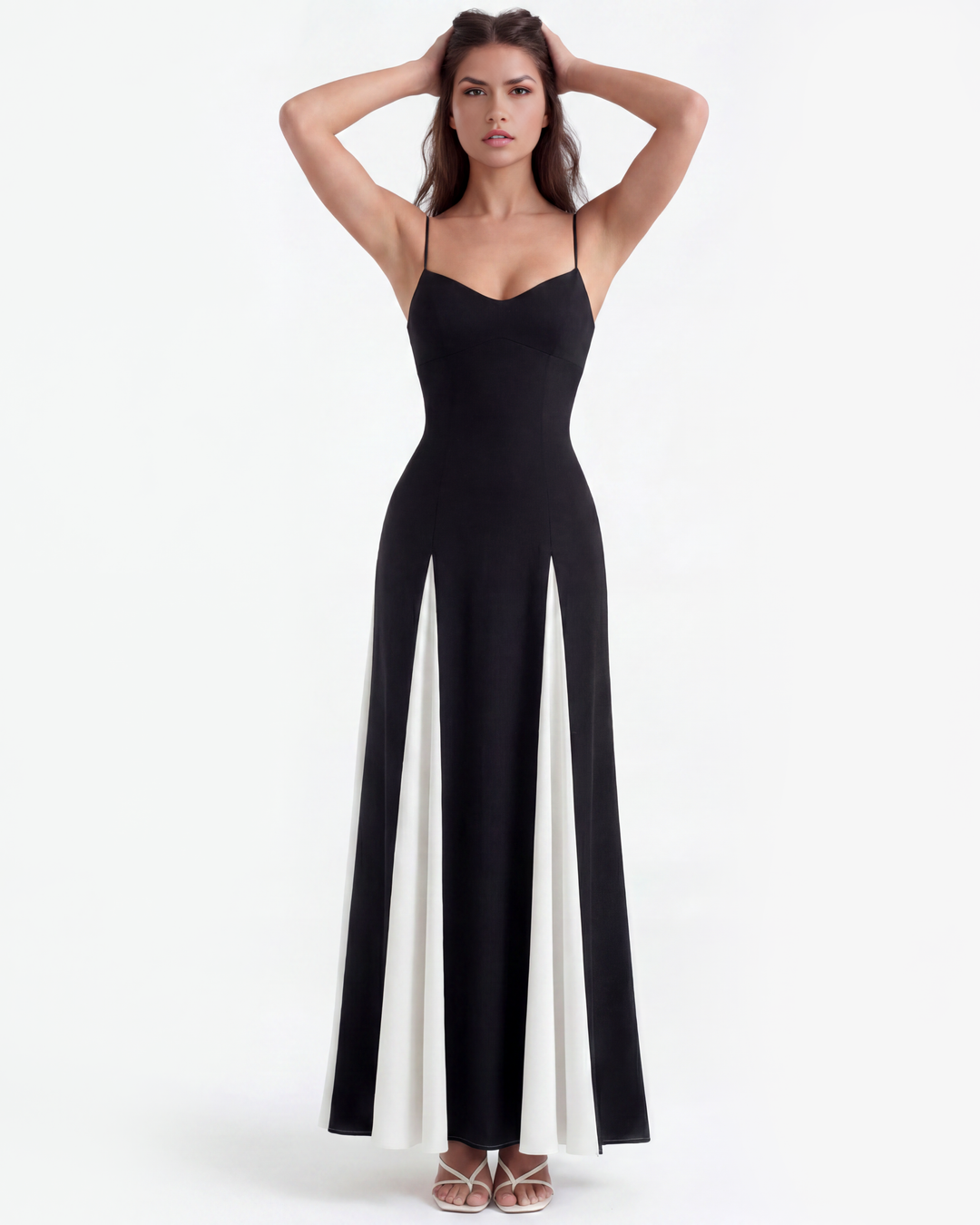 Porto Fino Midi Dress - Black &amp; White