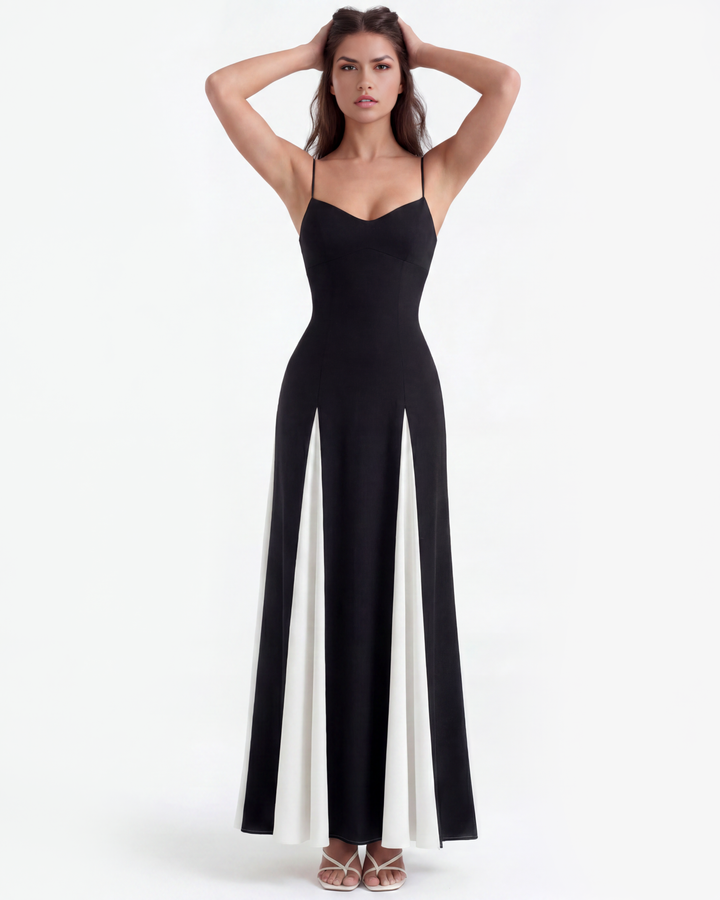 Porto Fino Midi Dress - Black &amp; White