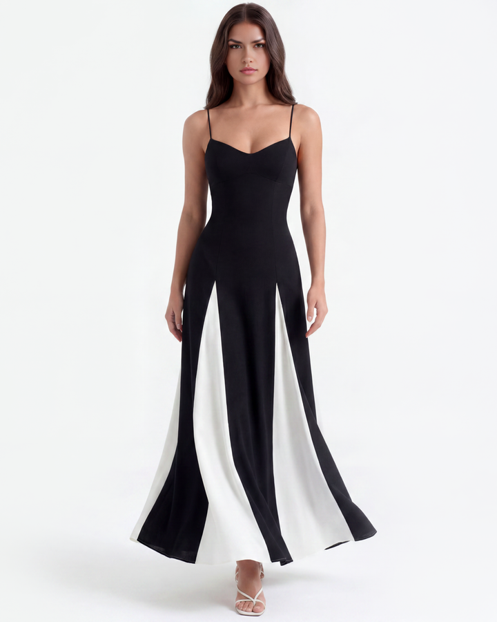 Porto Fino Midi Dress - Black &amp; White