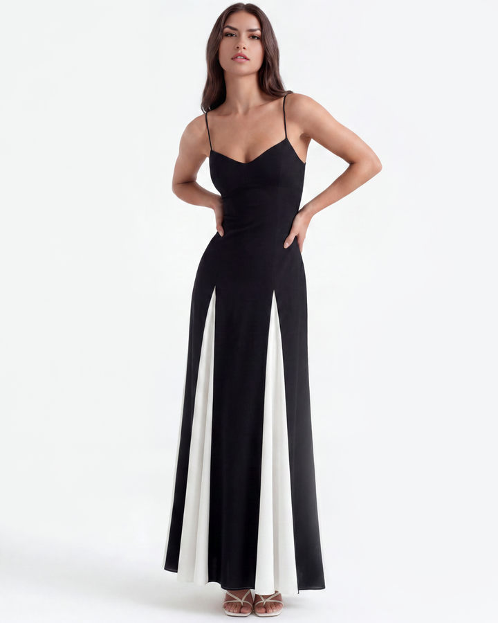 Porto Fino Midi Dress - Black &amp; White