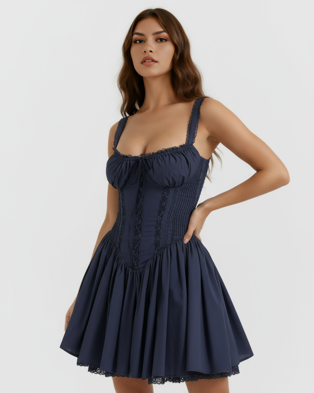 Luna Mini Dress - Dark Blue