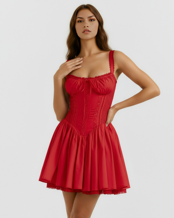 Luna Mini Dress - Red