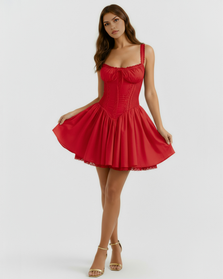 Luna Mini Dress - Red