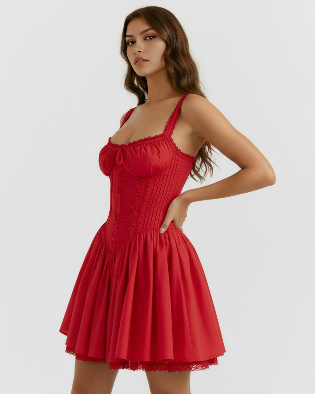 Luna Mini Dress - Red