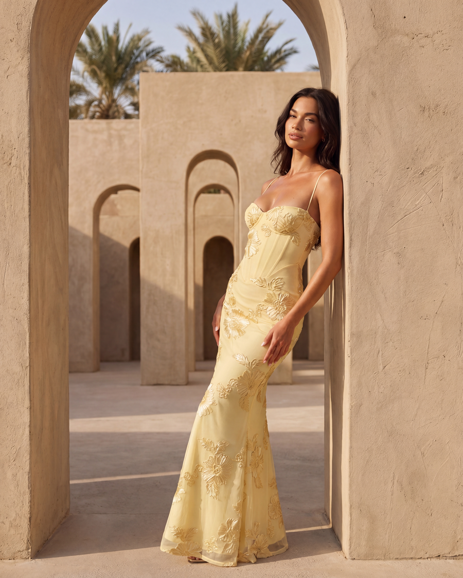 Celeste Maxi Dress - Butter Yellow