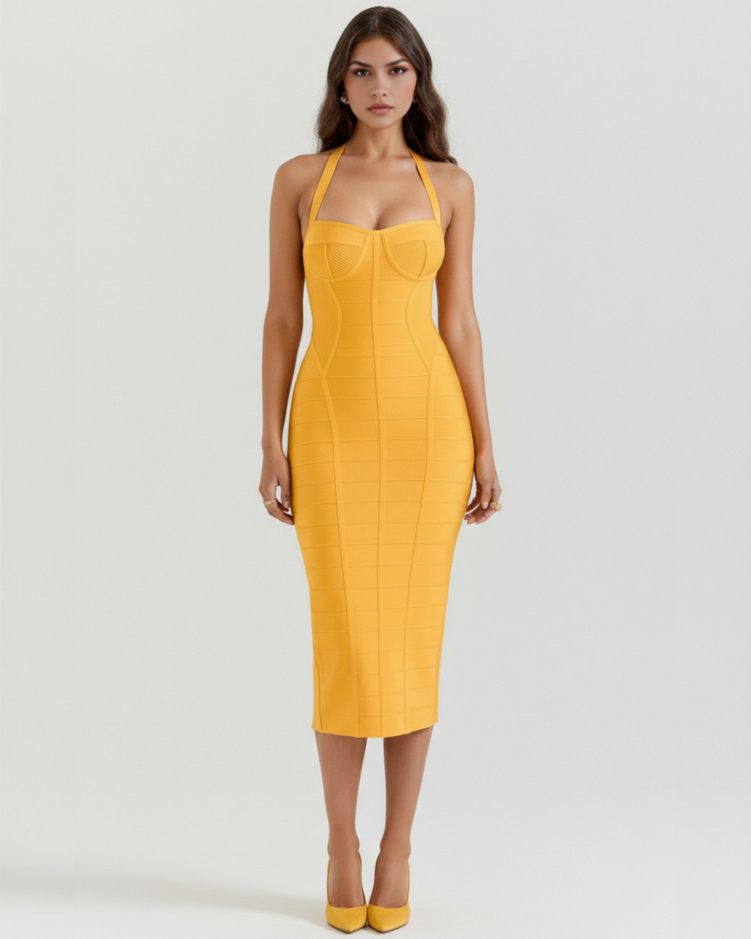 Cleopatra Midi Dress - Golden