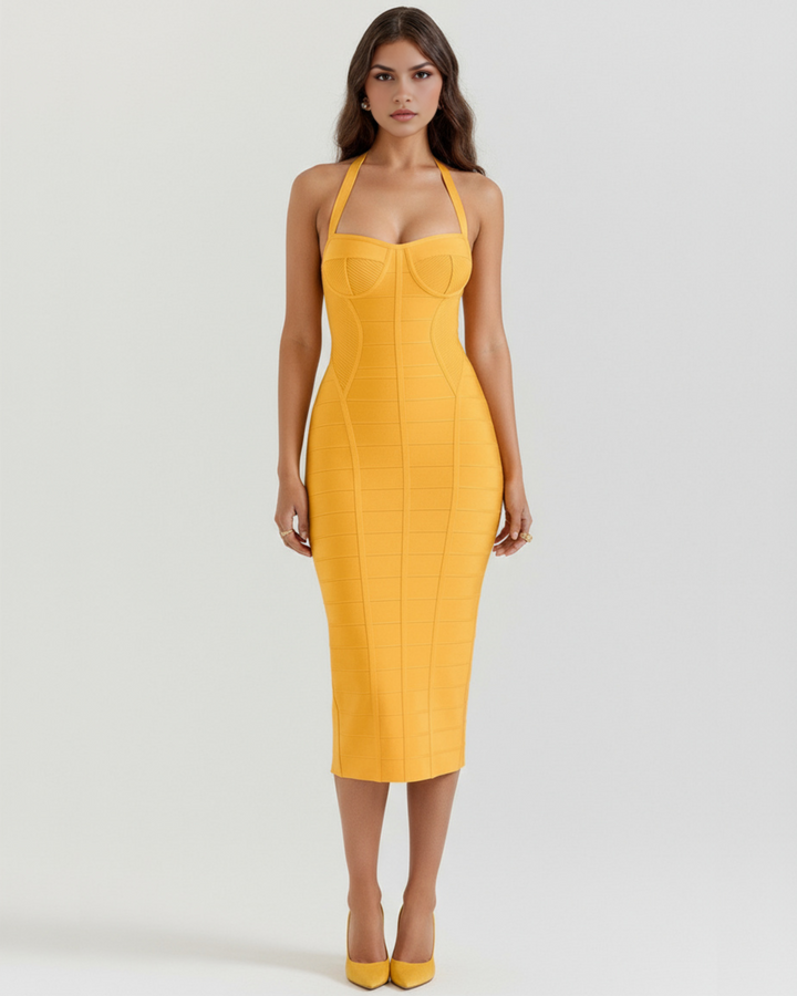 Cleopatra Midi Dress - Golden