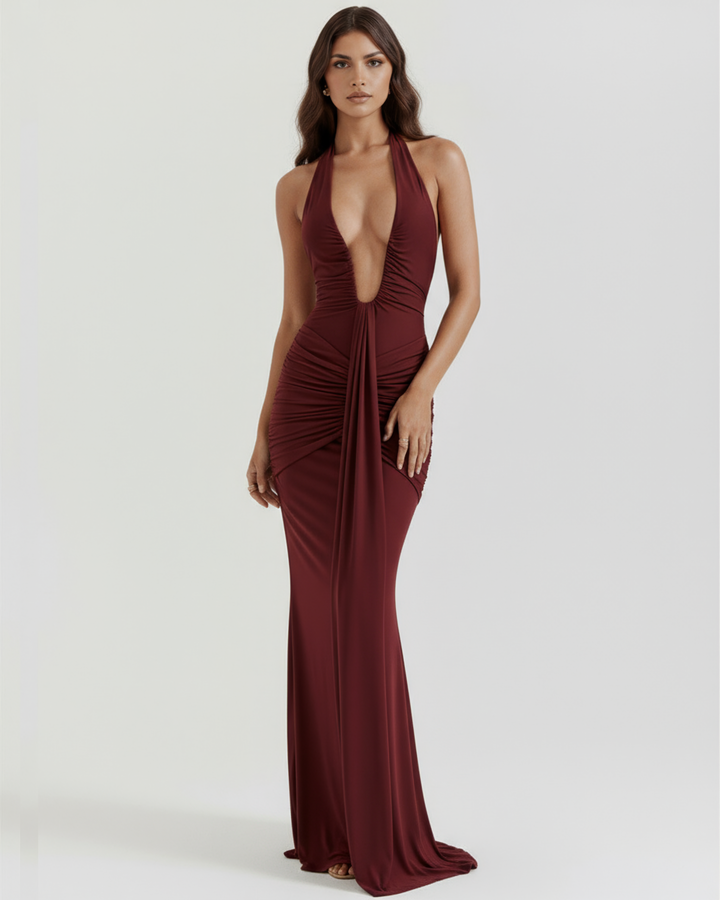 Ariel Maxi Dress - Burgundy